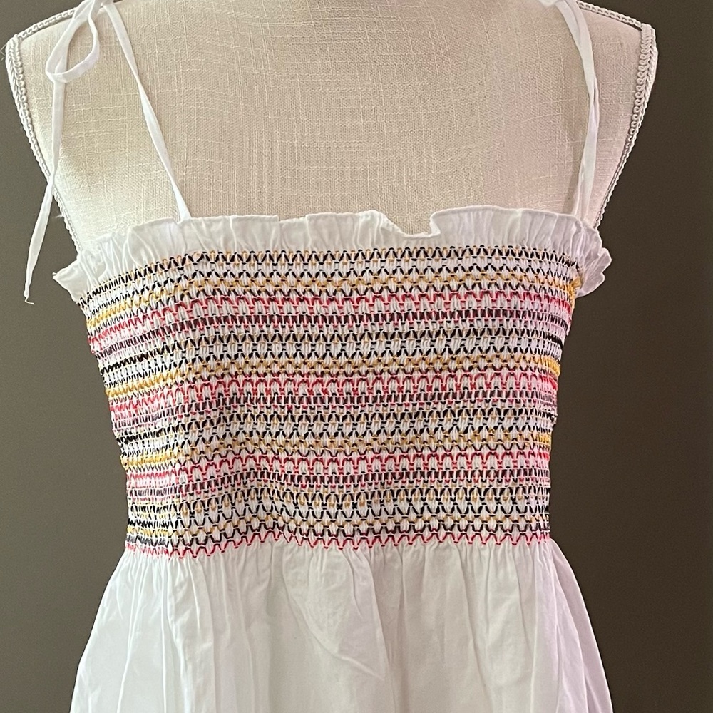 H&M Pink and yellow Smocked Top
